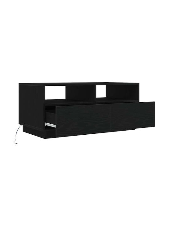 vidaXL Kaffeetisch Zentral Rechteckig Holz Schwarz M90xP49xH40cm