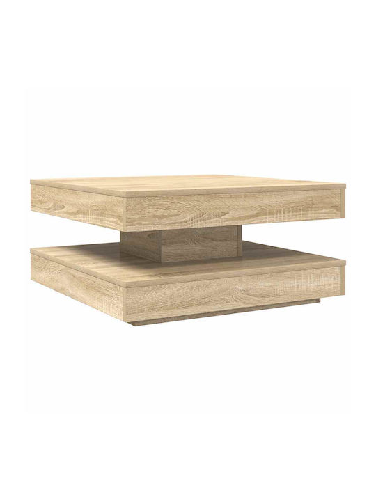 Square Central Coffee Table Wooden Sonoma Oak L70xW70xH34.5cm
