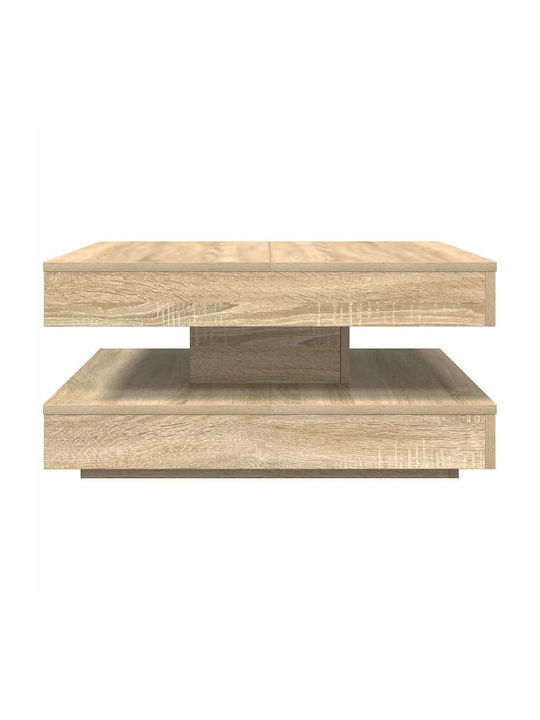 Square Central Coffee Table Wooden Sonoma Oak L70xW70xH34.5cm