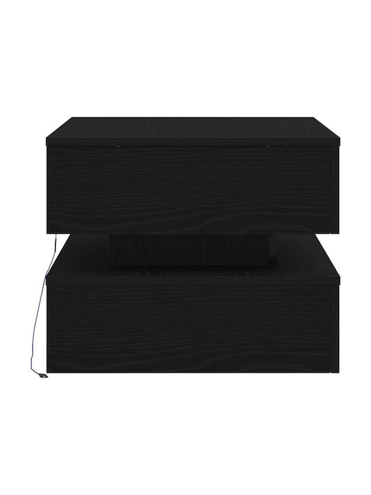 Rectangular Side Table Wooden Black Oak 50x50x40 cm