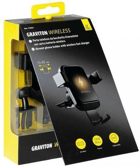 Lampa Car Mobile Mount with Adjustable Hooks and Wireless Charging 10W Black