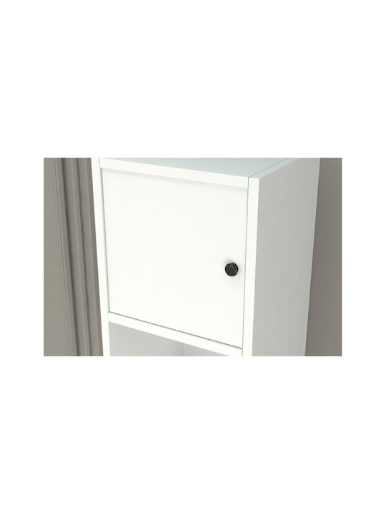 Bufet din Metal Alb 201.6x30x65.4cm