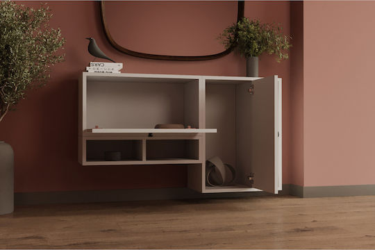 Буфет Дървен Бял 114x30x65см