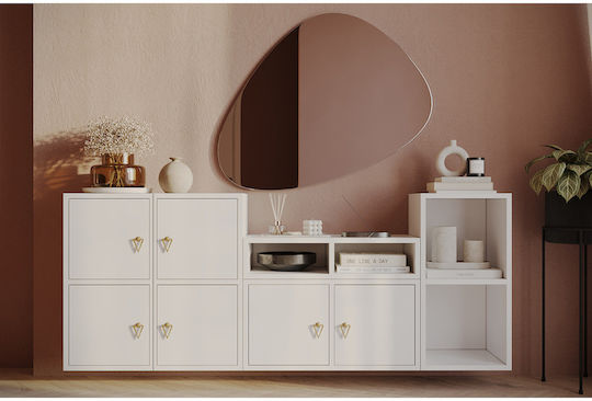 Буфет от Метал Бял 135x30x66см
