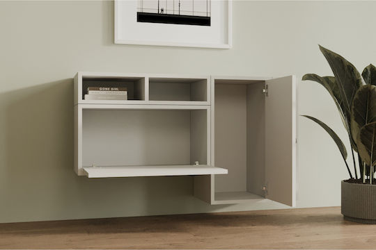 Буфет Дървен Бял 114x30x66см