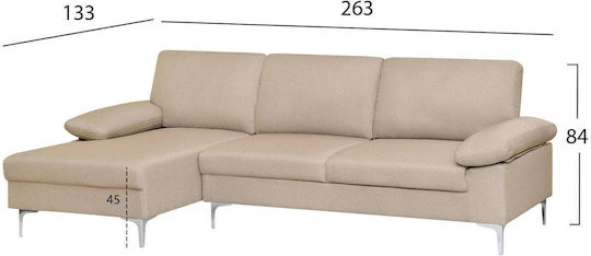 Γωνιακός Υφασμάτινος 263x133x85εκ. Γωνιακός Υφασμάτινος 263x133x85εκ.