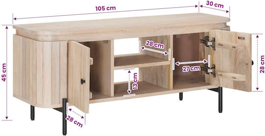 TV-Ständer Beige M105xP30xH45cm