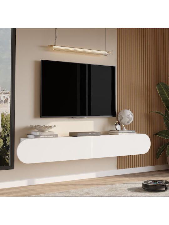 Έπιπλο Τηλεόρασης Λευκό Μ180xΠ31xΥ30cm