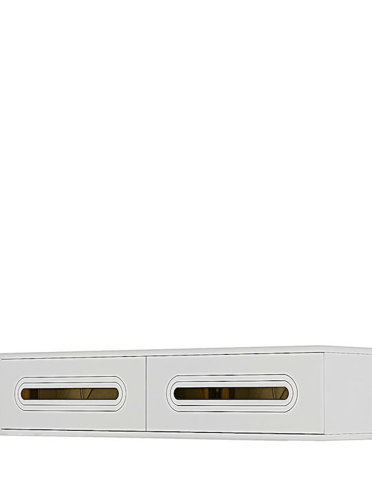 Έπιπλο Τηλεόρασης Λευκό Μ120xΠ30xΥ26cm