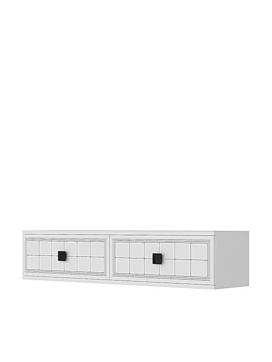 Stand TV Alb L120xA30xÎ26cm