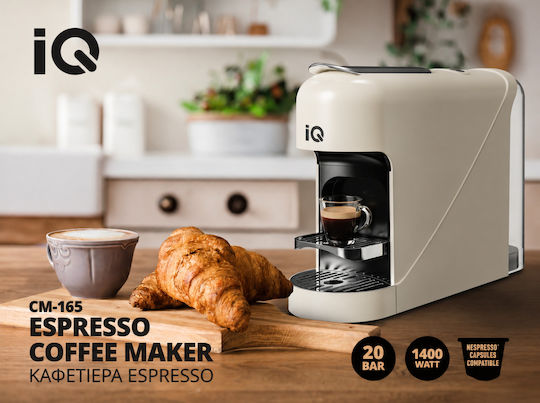 IQ Καφετιέρα για Κάψουλες Nespresso Πίεσης 20bar Καφέ