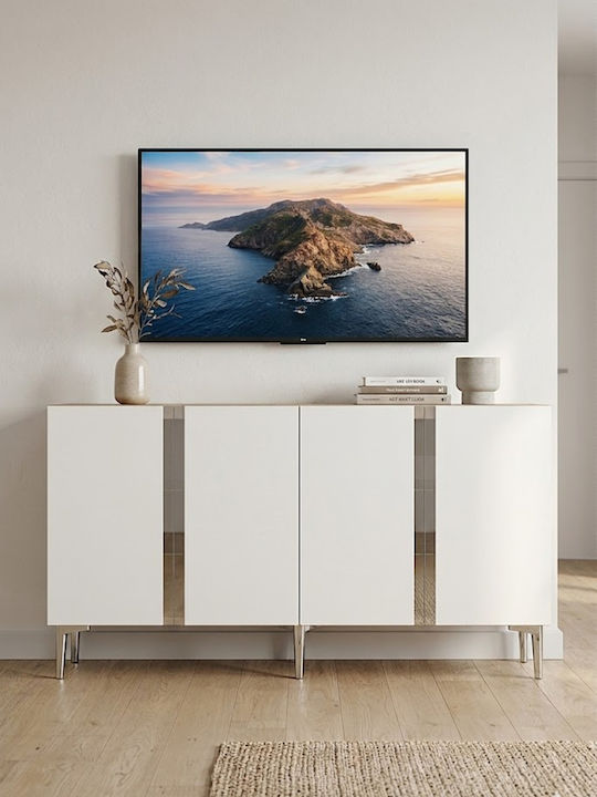 Stand TV Alb L150xA32xÎ75cm