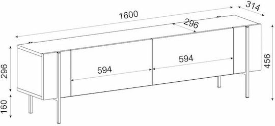 Έπιπλο TV Επιδαπέδιο Μπεζ 160x30x45εκ. Έπιπλο TV Επιδαπέδιο Μπεζ 160x30x45εκ.