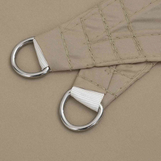 vidaXL Dreieck Schattierungsnetz Beige mit PU-Beschichtung 5x7x5m