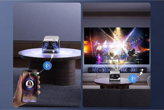 Aurzen Boom Mini Mini Projector LCD Full HD LED Lamp with Wi-Fi and Built-in Speakers