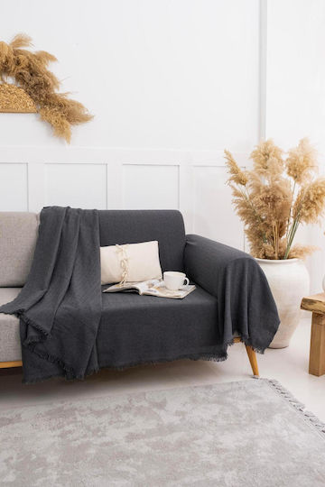 SteweHome Τριθέσιου Καναπέ Π180xΜ315cm Γκρι