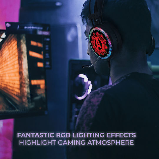 ERT Group Avengers Über Ohr Gaming-Headset mit Verbindung USB Schwarz