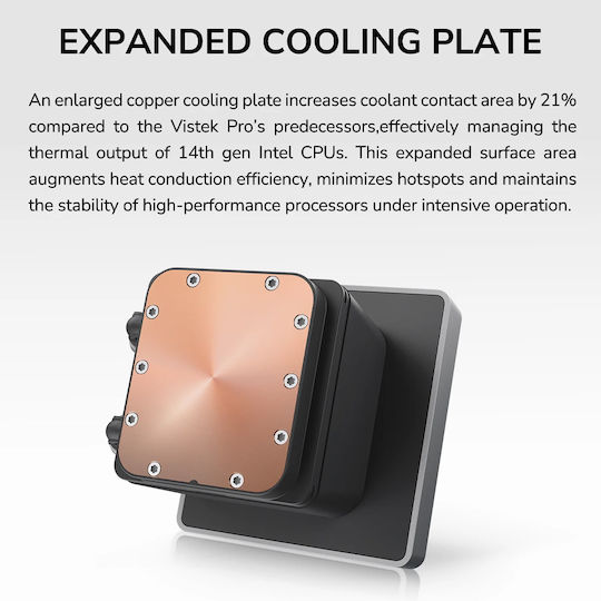 Cougar Poseidon Vistek Water Cooling AIO CPU With 3 Fans 120mm And ARGB Lighting White