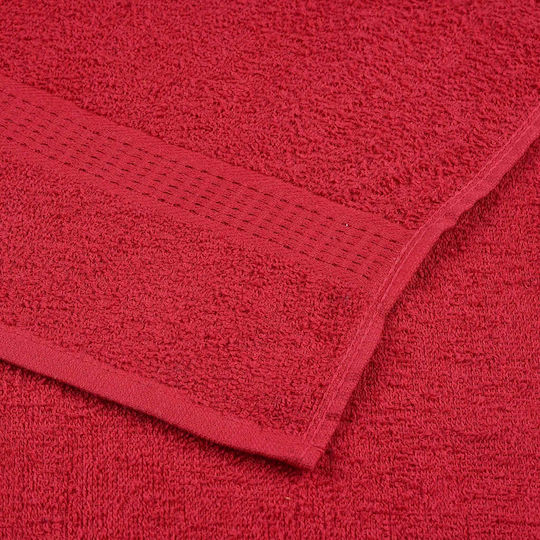 vidaXL Washcloth Red 2 Pieces Weight 360gsm