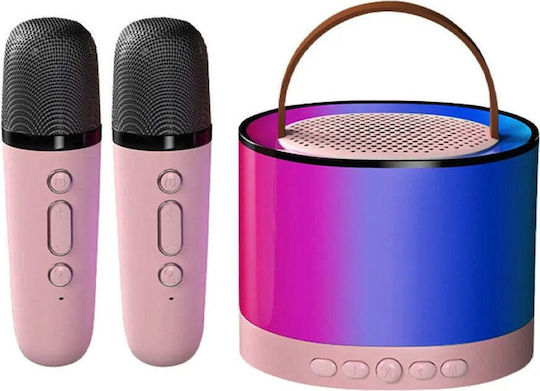 Ηχείο Karaoke με Ασύρματο Μικρόφωνο και Εφέ Φωτισμού K52 ee10050 Γκρι