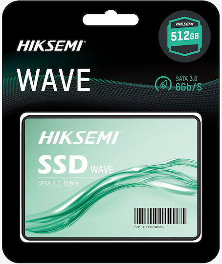 Hiksemi Wave S SSD 512GB 2.5'' Type With SATA III Connection HS-SSD-WAVE(S)(STD)/512G/SATA/WW