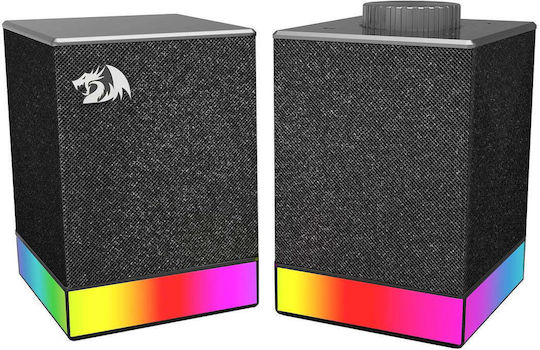 Redragon Ηχεία Υπολογιστή 2.0 με RGB Φωτισμό και Bluetooth Ισχύος 10W Μαύρα