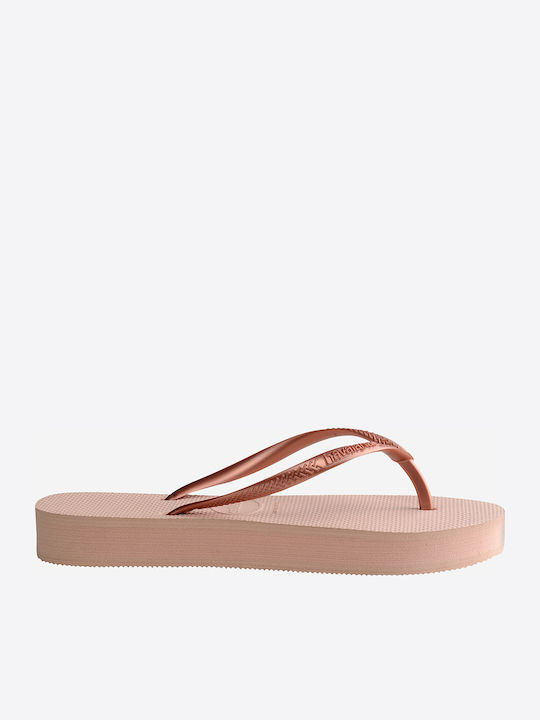 Slim Flatform Чехли На Платформа В Розов Цвят