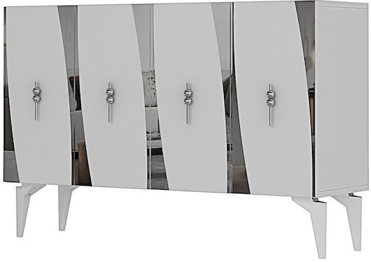 SteweHome Sideboard Holz 120x32x79cm Weiß SteweHome Sideboard Holz 120x32x79cm Weiß