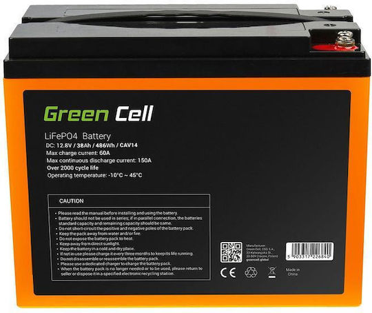 Green Cell Μπαταρία UPS με Χωρητικότητα 38Ah και Τάση 12.8V CAV14 1τμχ