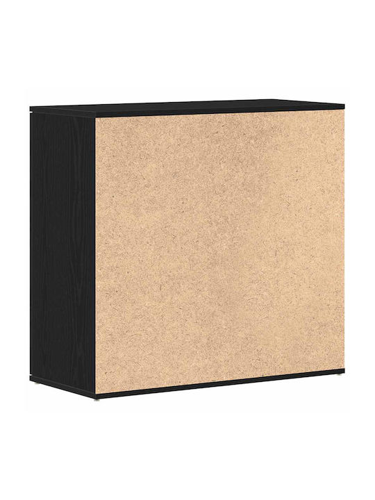 Wood Sideboard mit Schubladen Schwarze Eiche 80x36x75cm