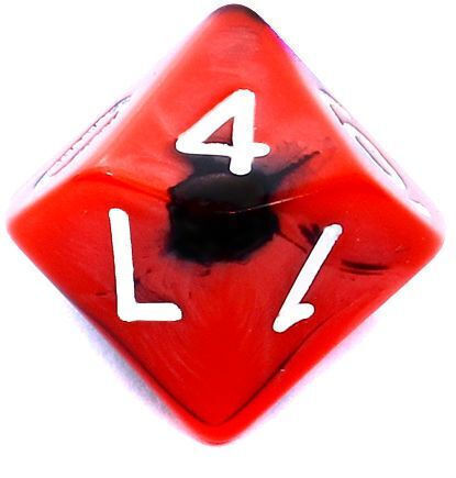 Rebel Complete Dice Set Rebel Rpg Two-tone Red Black 106475