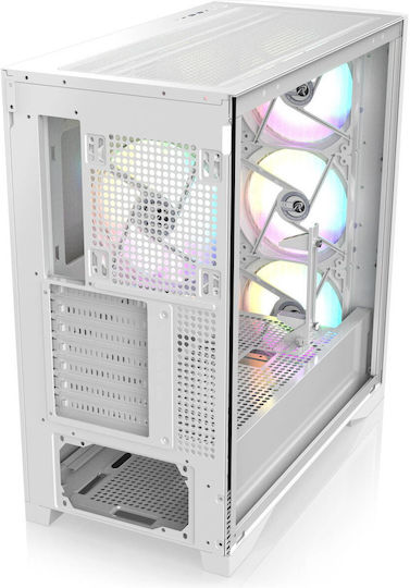 Raijintek Agos Max Gaming Midi Tower Computer Case with Side Window White