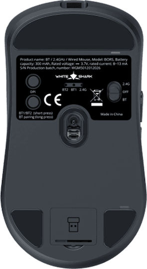 White Shark WGM-5021 Ασύρματο Gaming Ποντίκι 12000 DPI Μαύρο