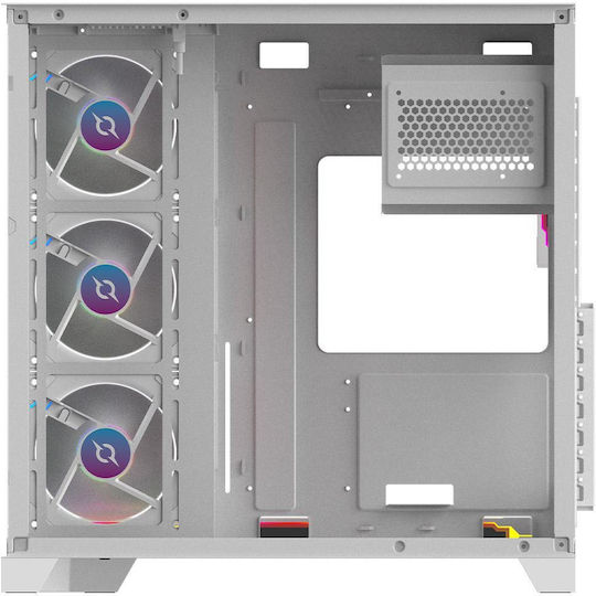 Aqirys Titan Gaming Midi Tower Κουτί Υπολογιστή με Πλαϊνό Παράθυρο και ARGB Φωτισμό Λευκό