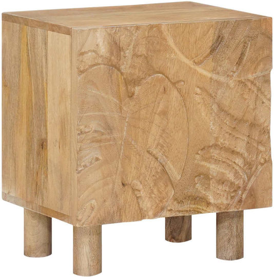 Κομοδίνο Ξύλινο Καφέ 40x30x45cm