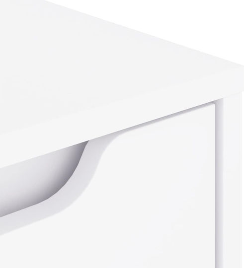 White Wooden Bedside Table 45x40x50cm