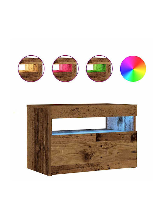 Wooden Brown Bedside Table 60x35x40cm
