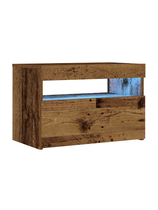 Wooden Brown Bedside Table 60x35x40cm