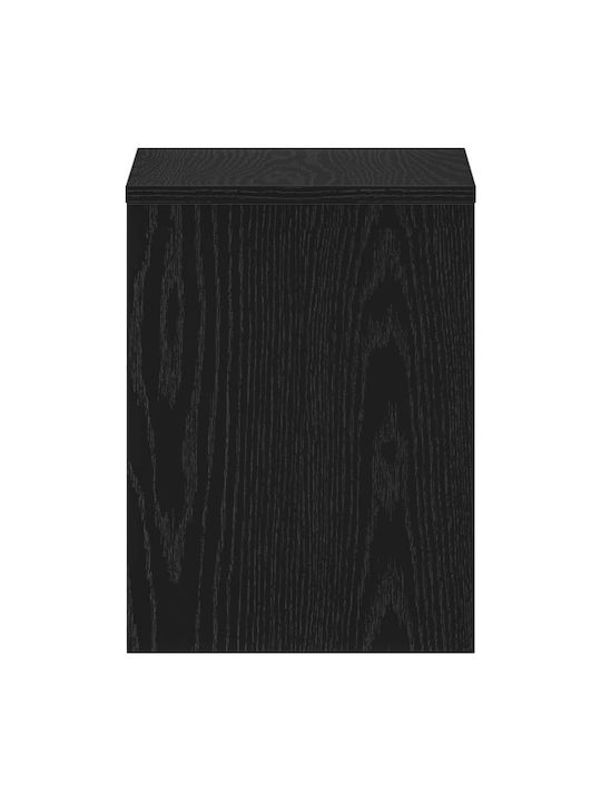 Nachttische Holz mit Metallfüßen Schwarz 2Stücke 40x30x40cm