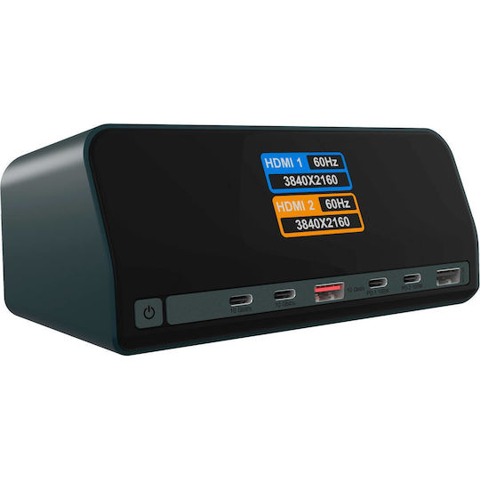 Icy Box USB-C Docking Station with HDMI PD Ethernet Black (IB-DK4038-LCD)