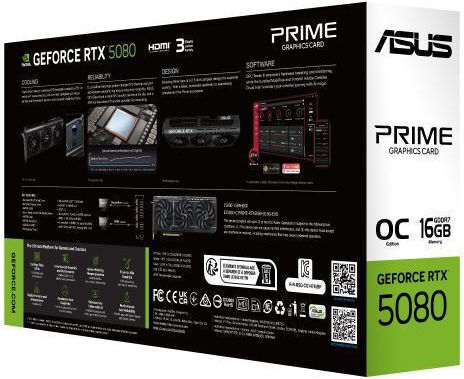Asus GeForce RTX 5080 16GB GDDR7 PRIME OC EVO Graphics Card