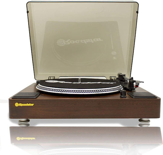 Roadstar TT-260SPK Πικάπ με Προενίσχυση και Ενσωματωμένα Ηχεία Καφέ