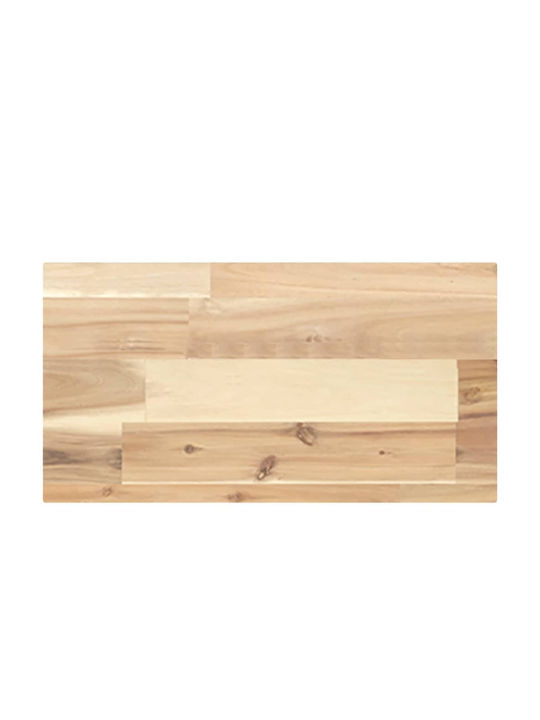 vidaXL Rectangular Bookcase Shelf Made of Solid Wood in Brown Colour 40x20x4cm 2 Pieces
