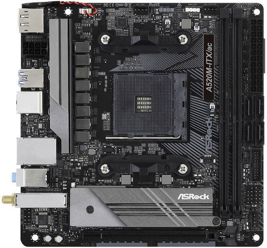ASRock Motherboard Mini-ITX mit AMD AM4 Steckdose A520M-ITX/AC