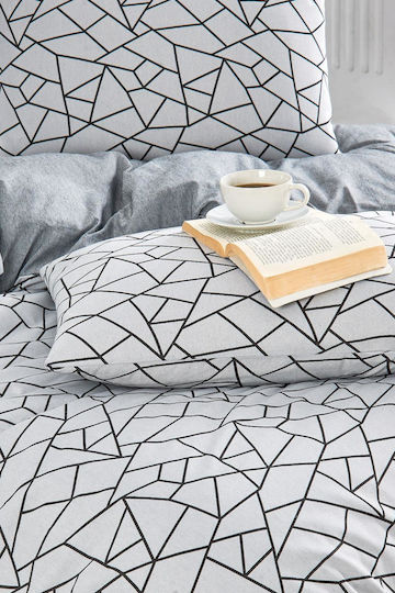 Rebeka Home Подредба Двойна 200x220см Сиви