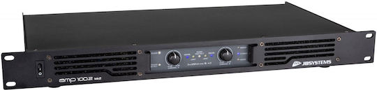 Jb Systems AMP100-2 PA Power Amplifier 2 Channels 100W/4Ω 70W/8Ω with Cooling System Black