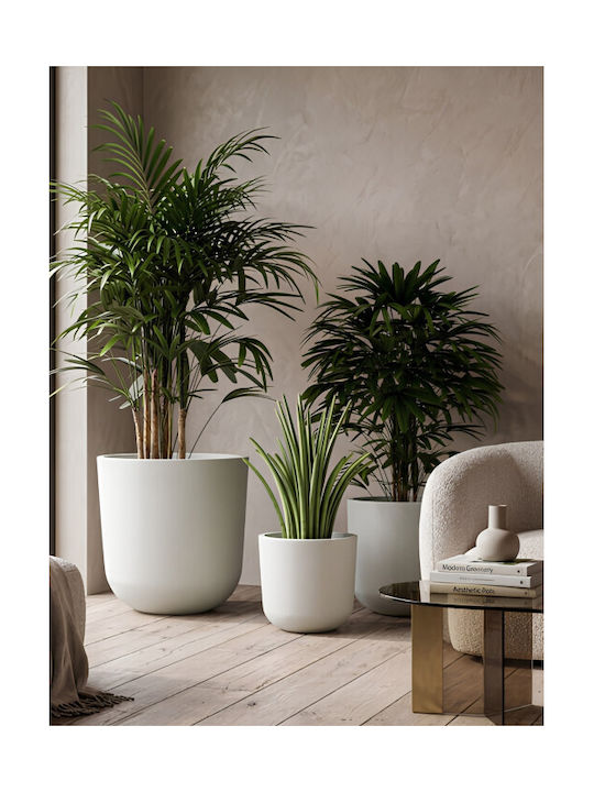 Harmony Serifos Γλάστρα Λευκό 55.5x55.5x54εκ.