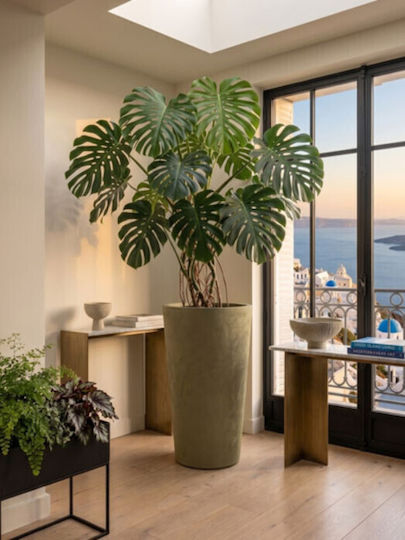 Harmony Skopelos Flower Pot Taupe 36.5x36.5x62cm