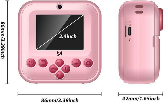Wozinsky WDT-03 Kinder Kompaktkamera mit Thermodruck Rosa
