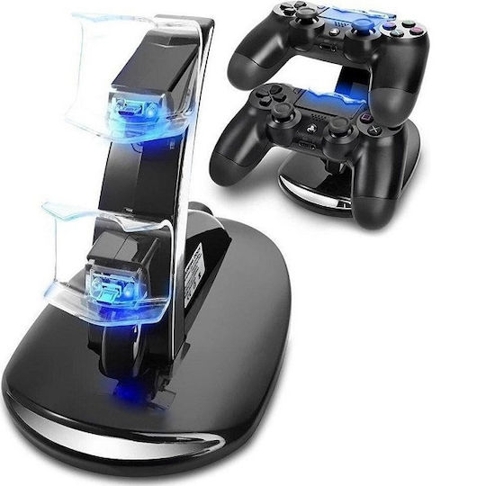 Dobe Stand Βάση για 2 χειριστήρια PS4 Μαύρη
